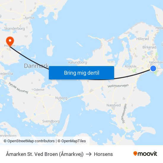 Åmarken St. Ved Broen (Åmarkvej) to Horsens map