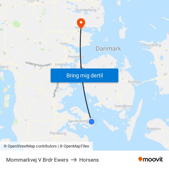 Mommarkvej V Brdr Ewers to Horsens map