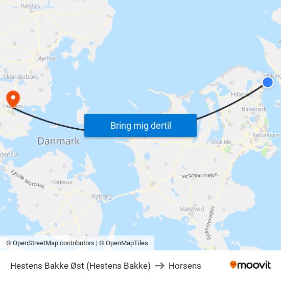 Hestens Bakke Øst (Hestens Bakke) to Horsens map