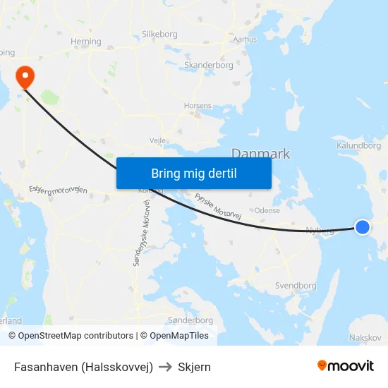 Fasanhaven (Halsskovvej) to Skjern map