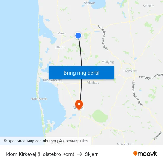 Idom Kirkevej (Holstebro Kom) to Skjern map