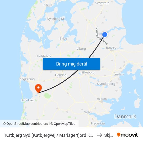 Katbjerg Syd (Katbjergvej / Mariagerfjord Kommune) to Skjern map