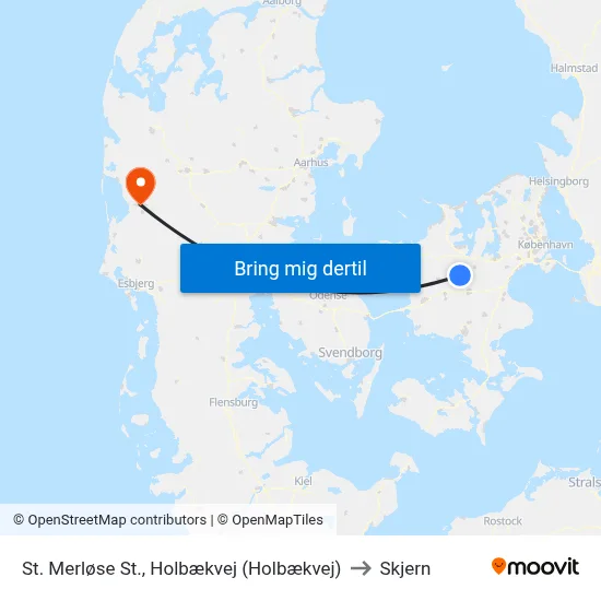 St. Merløse St., Holbækvej (Holbækvej) to Skjern map