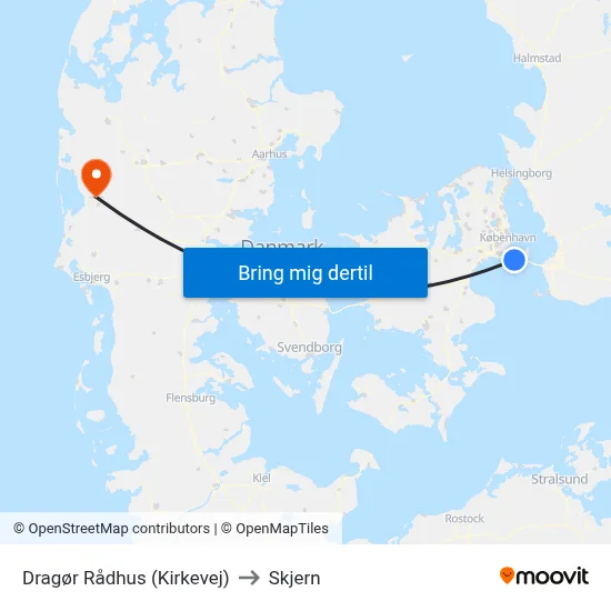 Dragør Rådhus (Kirkevej) to Skjern map