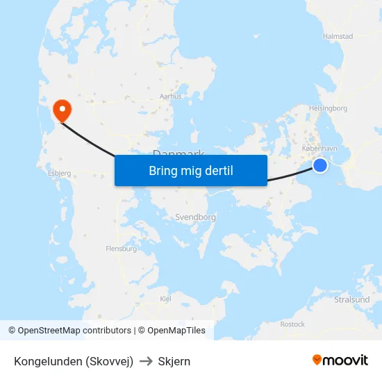 Kongelunden (Skovvej) to Skjern map