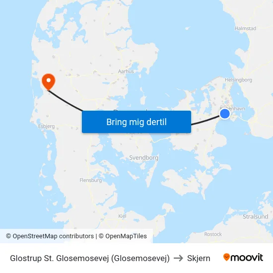 Glostrup St. Glosemosevej (Glosemosevej) to Skjern map