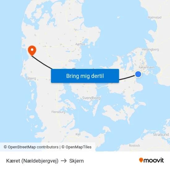 Kæret (Nældebjergvej) to Skjern map