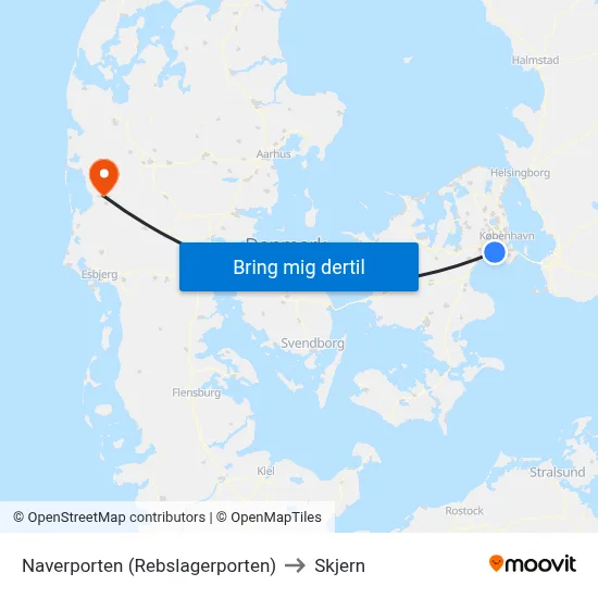 Naverporten (Rebslagerporten) to Skjern map