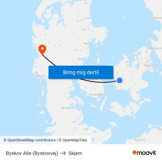 Byskov Alle (Byskovvej) to Skjern map