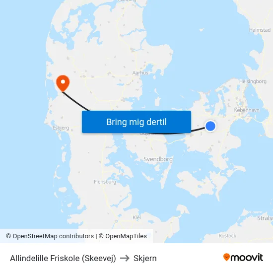 Allindelille Friskole (Skeevej) to Skjern map