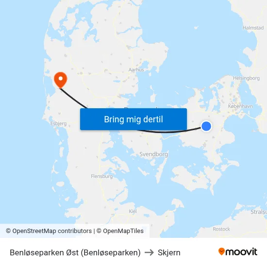 Benløseparken Øst (Benløseparken) to Skjern map