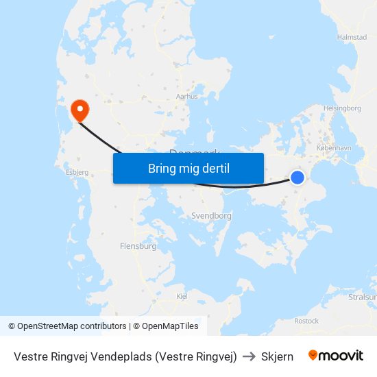 Vestre Ringvej Vendeplads (Vestre Ringvej) to Skjern map