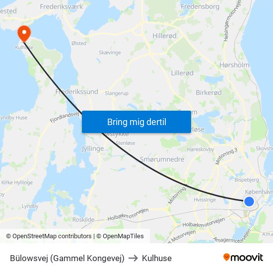 Bülowsvej (Gammel Kongevej) to Kulhuse map