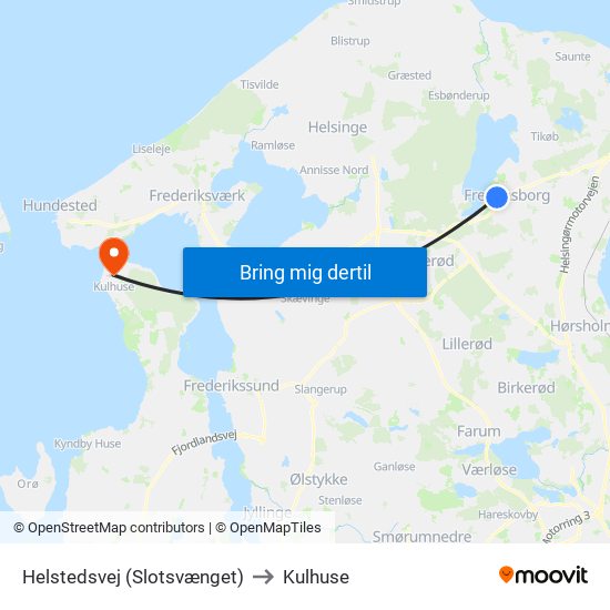 Helstedsvej (Slotsvænget) to Kulhuse map