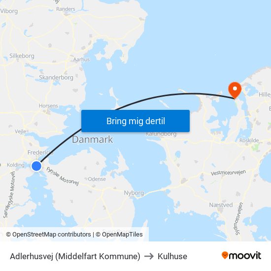 Adlerhusvej (Middelfart Kommune) to Kulhuse map