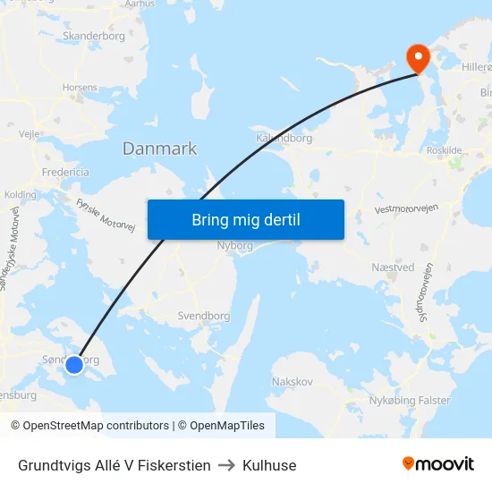 Grundtvigs Allé V Fiskerstien to Kulhuse map
