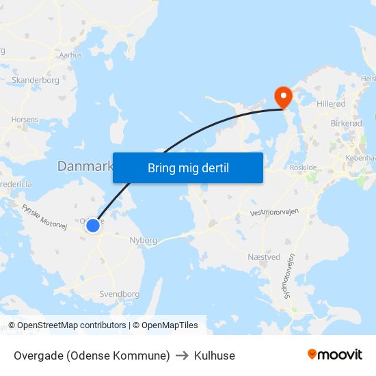 Overgade (Odense Kommune) to Kulhuse map