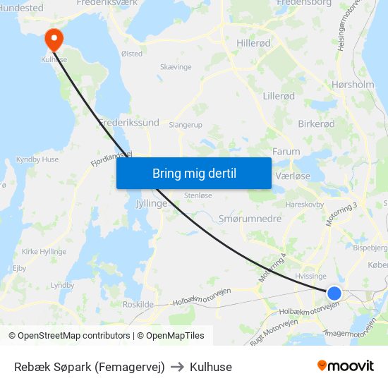 Rebæk Søpark (Femagervej) to Kulhuse map