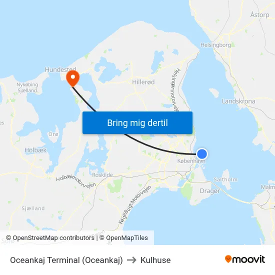 Oceankaj Terminal (Oceankaj) to Kulhuse map