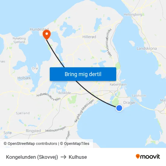 Kongelunden (Skovvej) to Kulhuse map