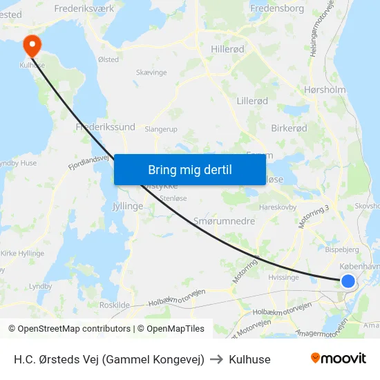 H.C. Ørsteds Vej (Gammel Kongevej) to Kulhuse map