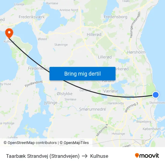 Taarbæk Strandvej (Strandvejen) to Kulhuse map