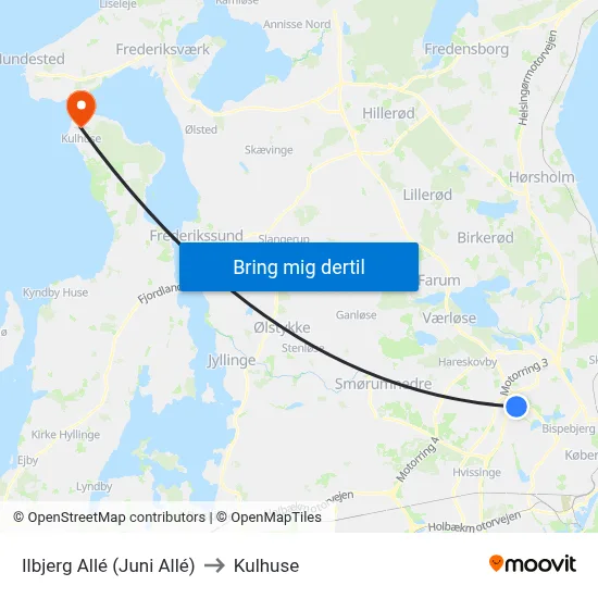 Ilbjerg Allé (Juni Allé) to Kulhuse map