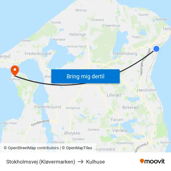 Stokholmsvej (Kløvermarken) to Kulhuse map