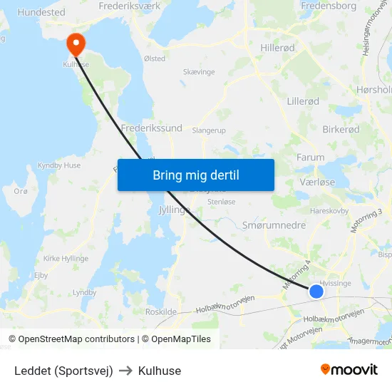 Leddet (Sportsvej) to Kulhuse map