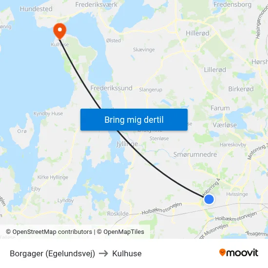 Borgager (Egelundsvej) to Kulhuse map