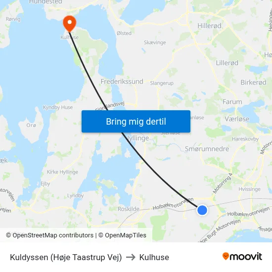 Kuldyssen (Høje Taastrup Vej) to Kulhuse map