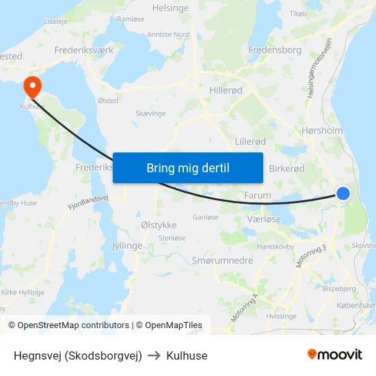 Hegnsvej (Skodsborgvej) to Kulhuse map