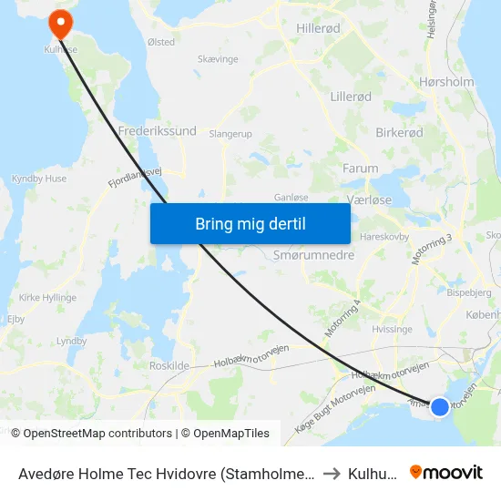 Avedøre Holme Tec Hvidovre (Stamholmen) to Kulhuse map