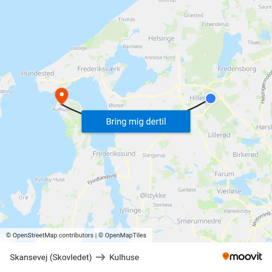 Skansevej (Skovledet) to Kulhuse map