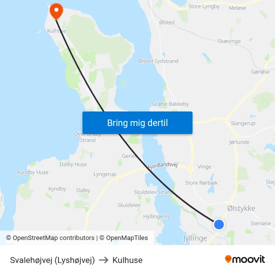 Svalehøjvej (Lyshøjvej) to Kulhuse map