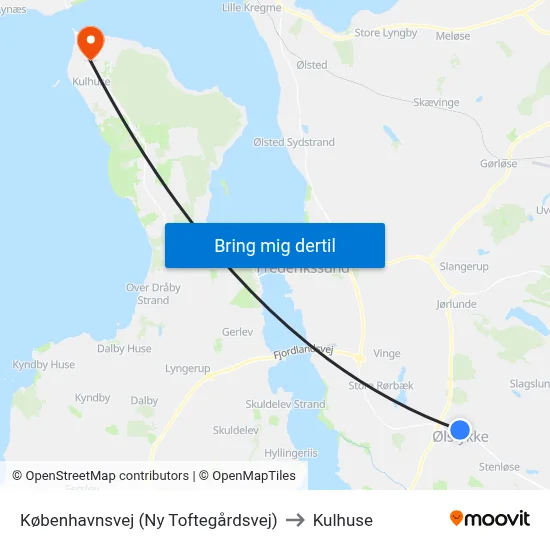 Københavnsvej (Ny Toftegårdsvej) to Kulhuse map