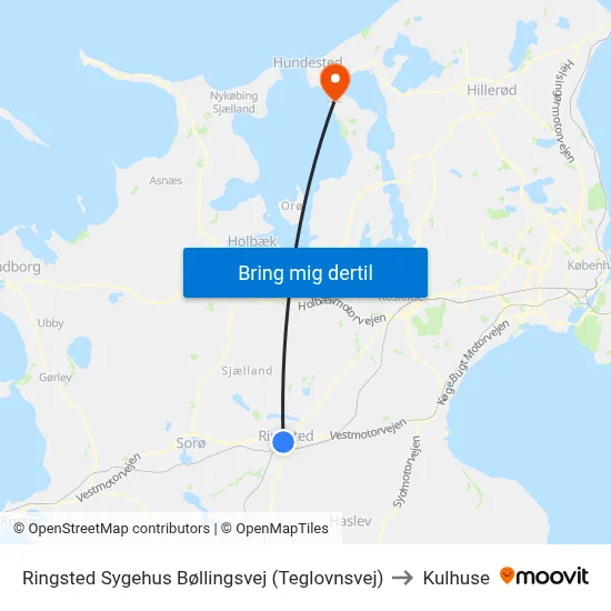 Ringsted Sygehus Bøllingsvej (Teglovnsvej) to Kulhuse map