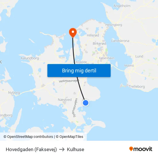 Hovedgaden (Faksevej) to Kulhuse map