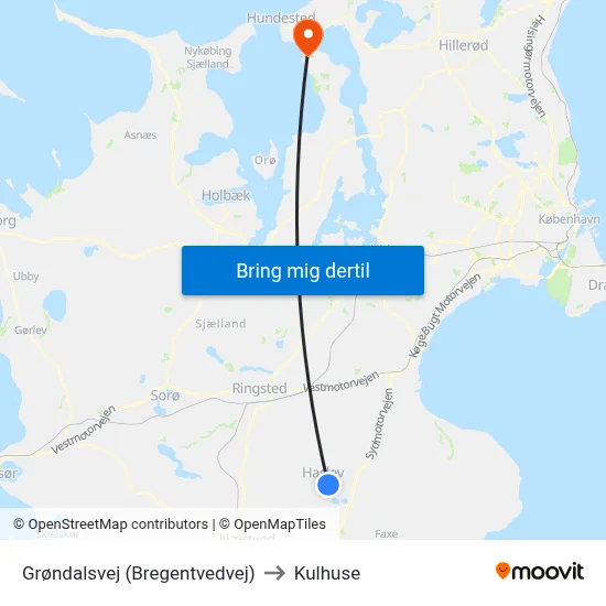 Grøndalsvej (Bregentvedvej) to Kulhuse map