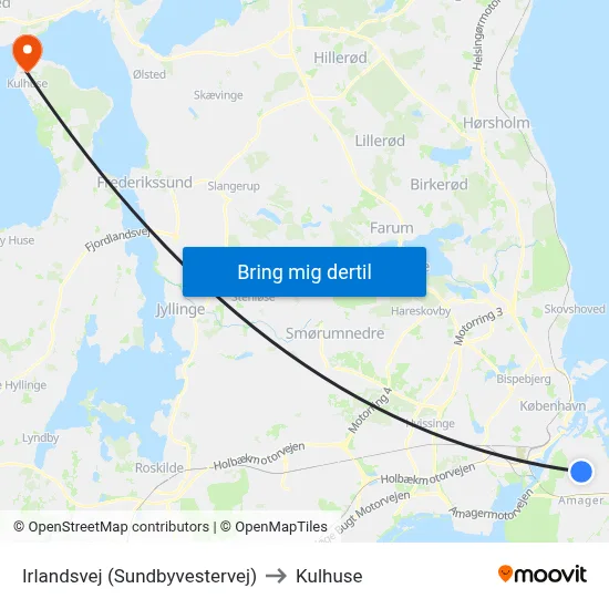 Irlandsvej (Sundbyvestervej) to Kulhuse map