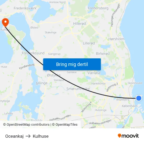 Oceankaj to Kulhuse map