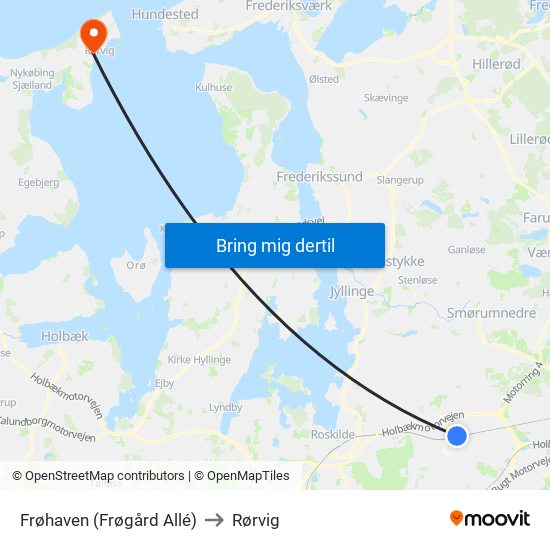 Frøhaven (Frøgård Allé) to Rørvig map