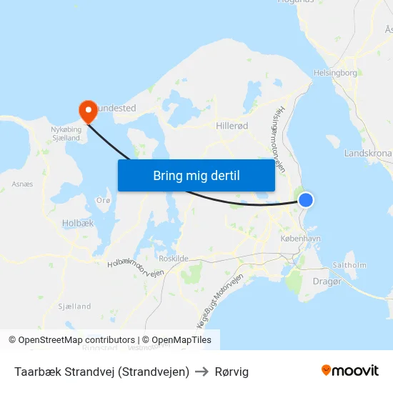 Taarbæk Strandvej (Strandvejen) to Rørvig map