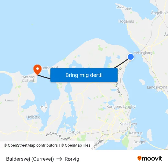 Baldersvej (Gurrevej) to Rørvig map