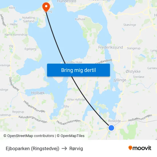 Ejboparken (Ringstedvej) to Rørvig map