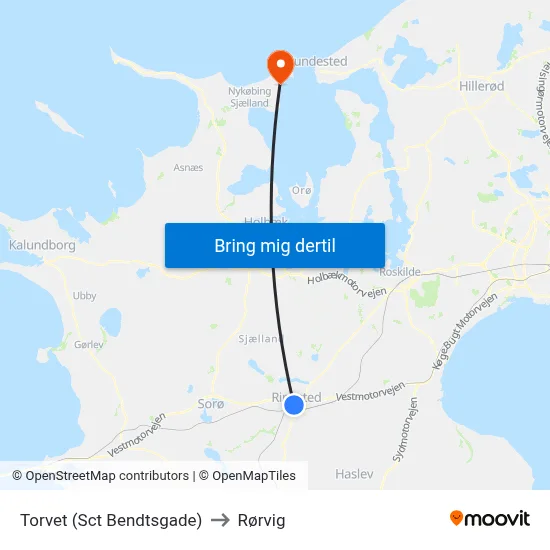 Torvet (Sct Bendtsgade) to Rørvig map