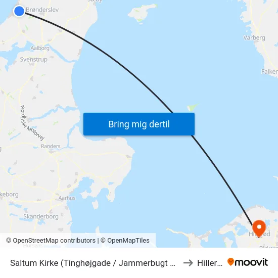 Saltum Kirke (Tinghøjgade / Jammerbugt Komm.) to Hillerød map
