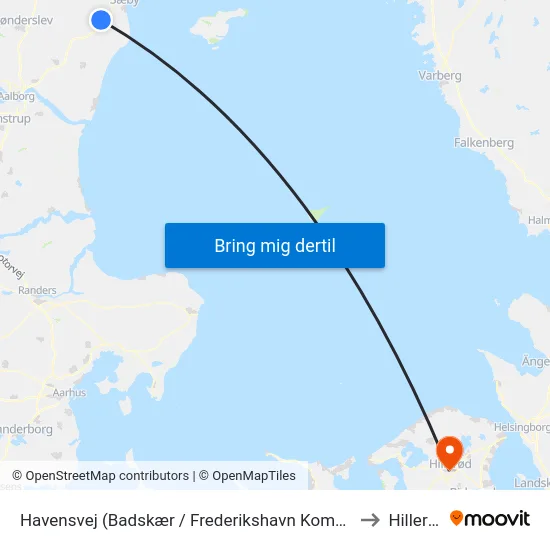 Havensvej (Badskær / Frederikshavn Kommune) to Hillerød map
