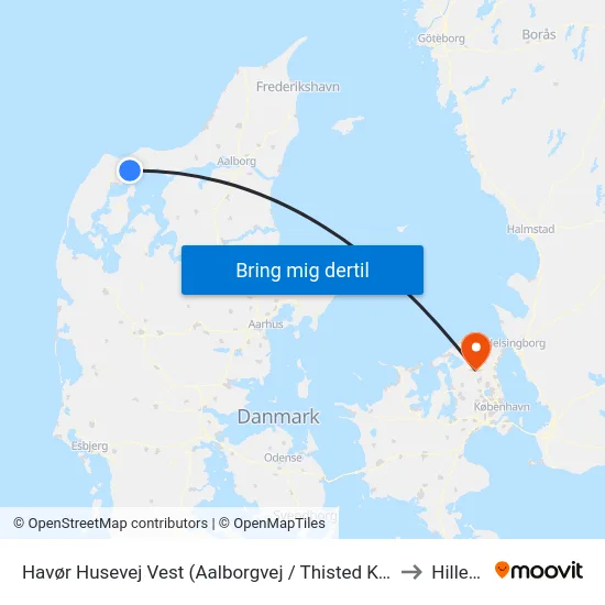 Havør Husevej Vest (Aalborgvej / Thisted Kommune) to Hillerød map