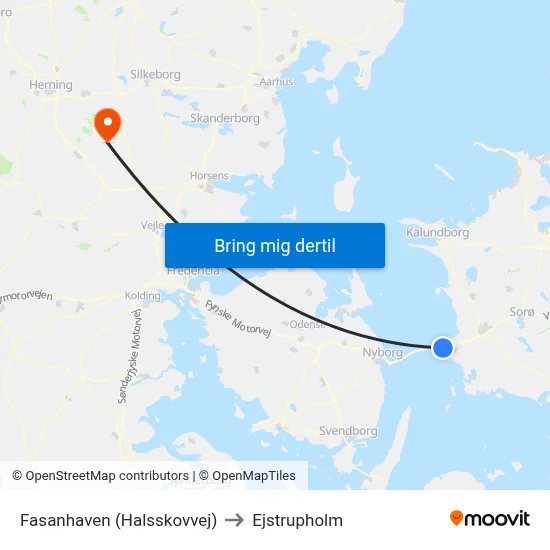 Fasanhaven (Halsskovvej) to Ejstrupholm map